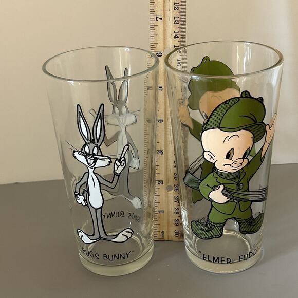 1973 Pepsi Collector Glasses Series Looney Tunes Bugs Bunny & Elmer Fudd #9 - Picture 8 of 8